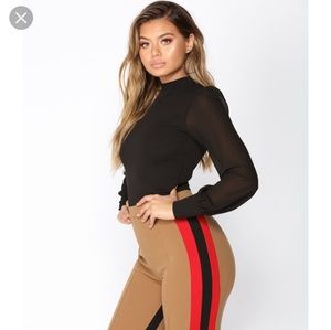 NWT FashionNova Black Body Suit